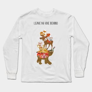 Stacked animals - Leave no one behind Long Sleeve T-Shirt